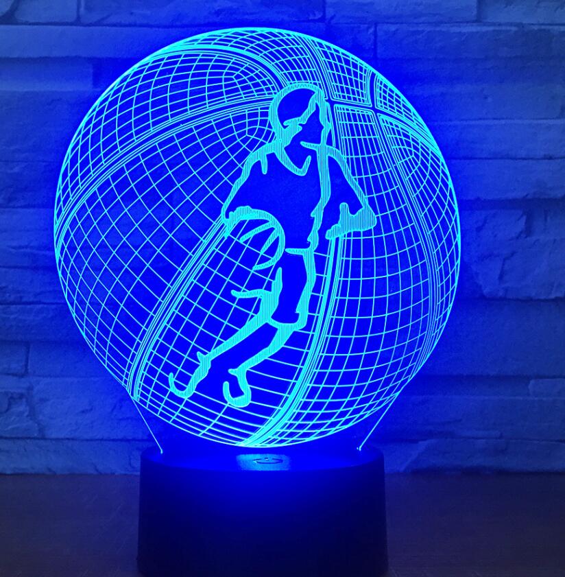 Basketball 3D LED Night Light — product view 2