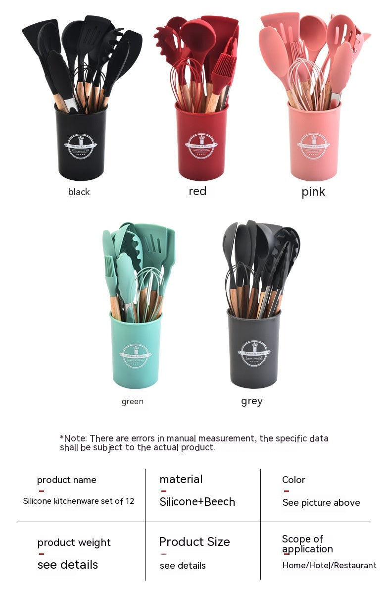 12-Piece Silicone Kitchen Utensil Set — product view 4